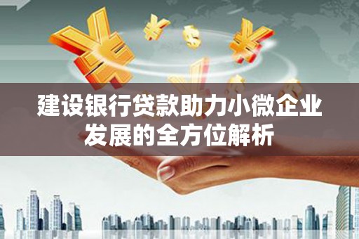 蓟县建设银行贷款助力小微企业发展的全方位解析