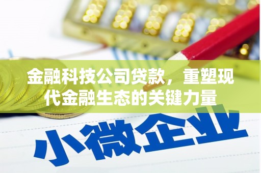 蓟县金融科技公司贷款，重塑现代金融生态的关键力量
