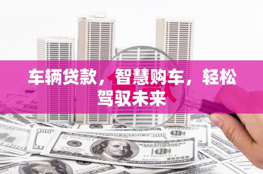 蓟县车辆贷款，智慧购车，轻松驾驭未来