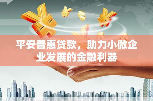 蓟县平安普惠贷款，助力小微企业发展的金融利器
